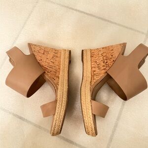 Charles By Charles David Brown Wedge Sandals